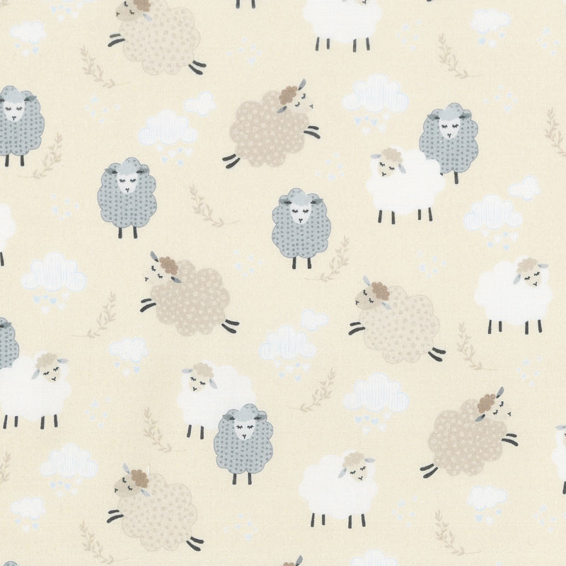 Sweet Dreams - Dreamy Sheep Buttercream Yardage