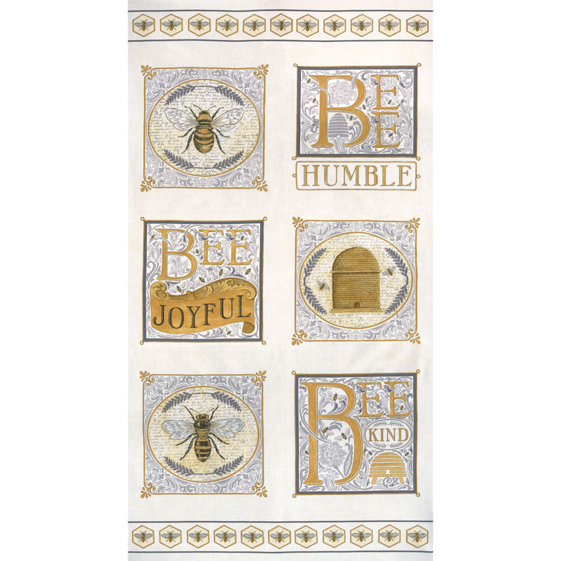 Bee Joyful - Bee Laurel White Panel
