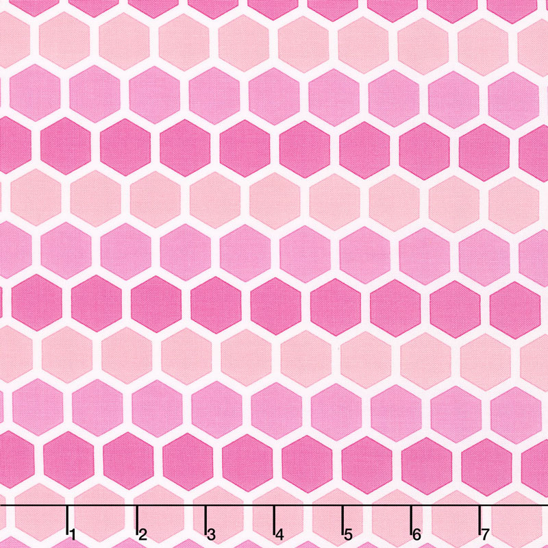 Confetti - Honeycomb Pink Yardage