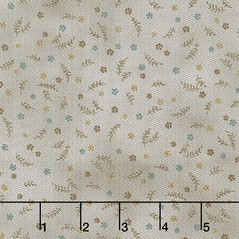 Shadows and Sunshine - Zig Zag Calico Taupe Yardage
