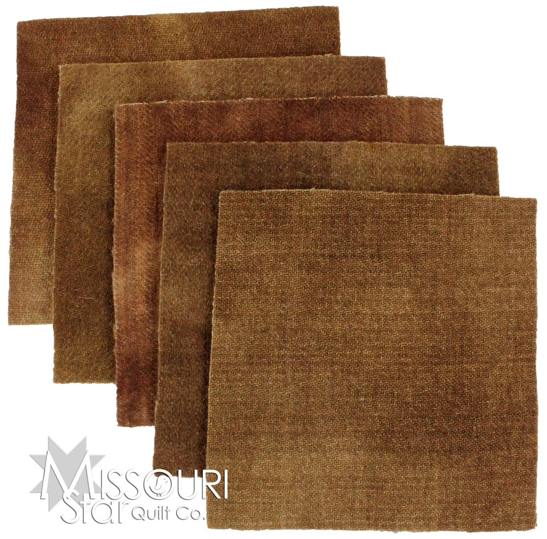 Warm Brown Wool Charm Pack