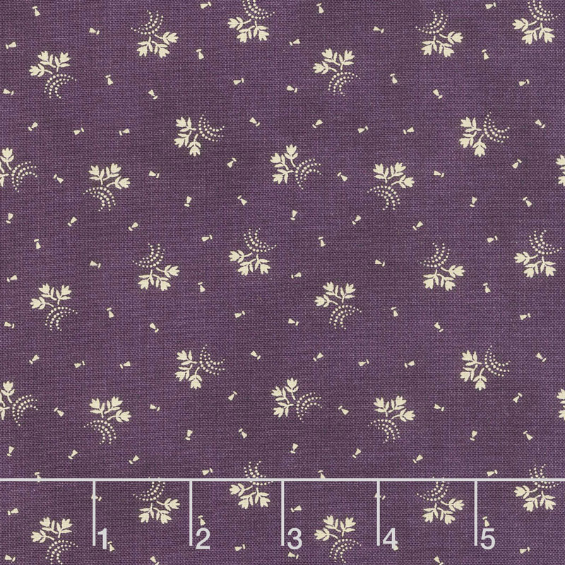 Clover Meadow - Flower Trio Purple Yardage