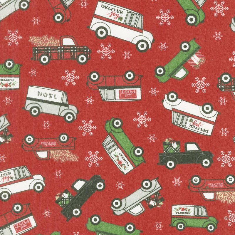 Designer Flannel - Christmas Main Red Yardage