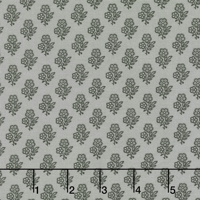 Urban Farmhouse Gatherings - Lacey Flower Ash Grey Yardage