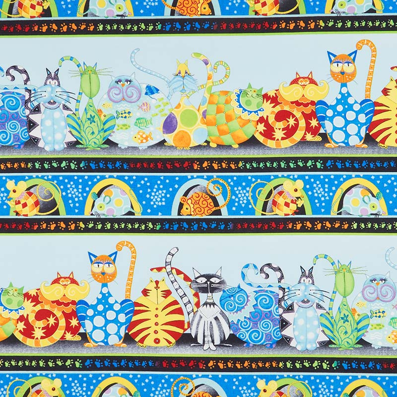 Catmosphere - Repeating Stripe Multi Yardage