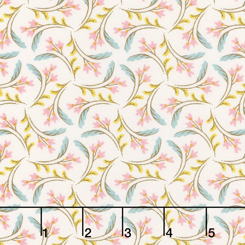 Nova - Have Hope Bleached Linen Pinwheel Pink Yardage