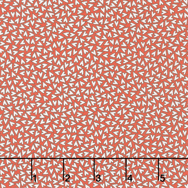 Animal Crackers - Hearts Apple Red Yardage