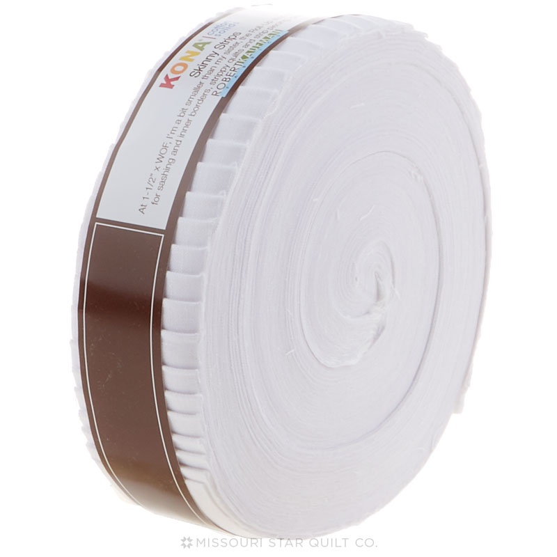 Kona Cotton - White Skinny Strips