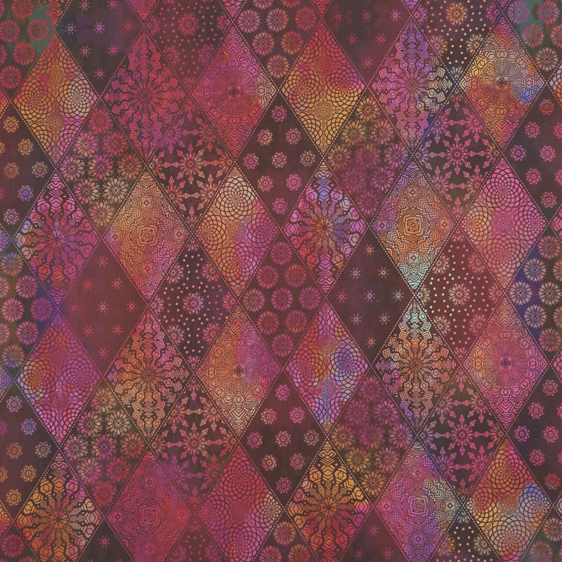 Seasons - Diamonds Multi Digitally Printed Yardage