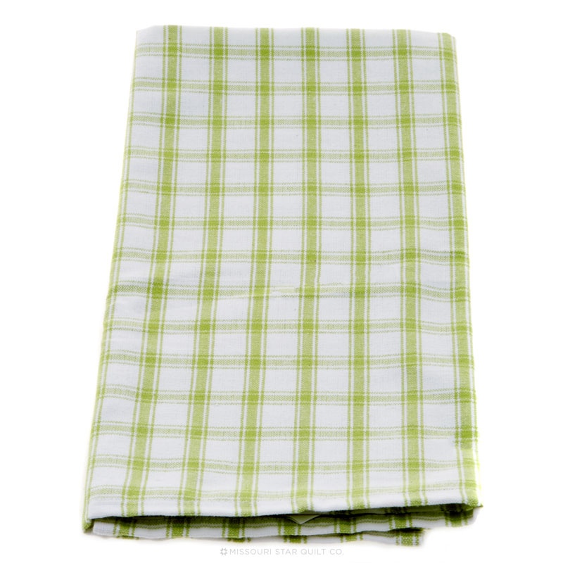 Tea Towel Lime Green Picnic Plaid Dunroven House