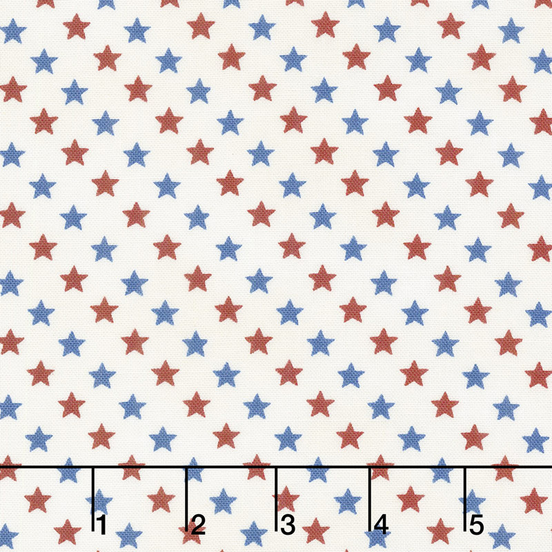Land That I Love - Stars in a Row Barnwood White Yardage
