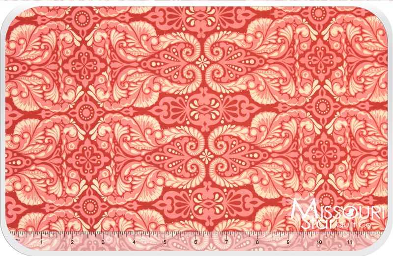 Salt Water - Ocean Ponies Coral Yardage