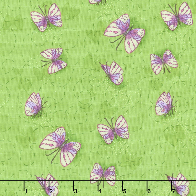 Sweet Pea & Lily - Butterflies in Flight Leaf Yardage