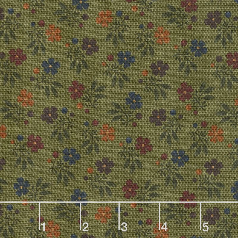 Nature's Glory - Fall Bouquet Green Yardage