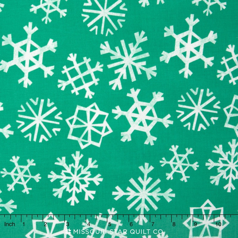 Garland - Snowflakes Teal Yardage