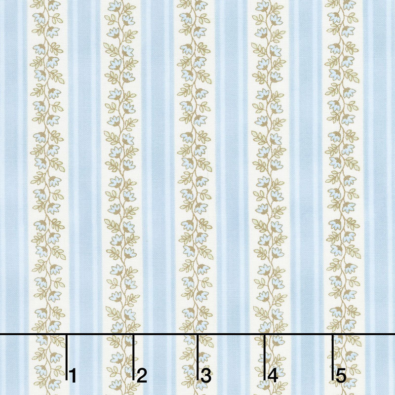 Eaton Place - Stripes Blue Yardage