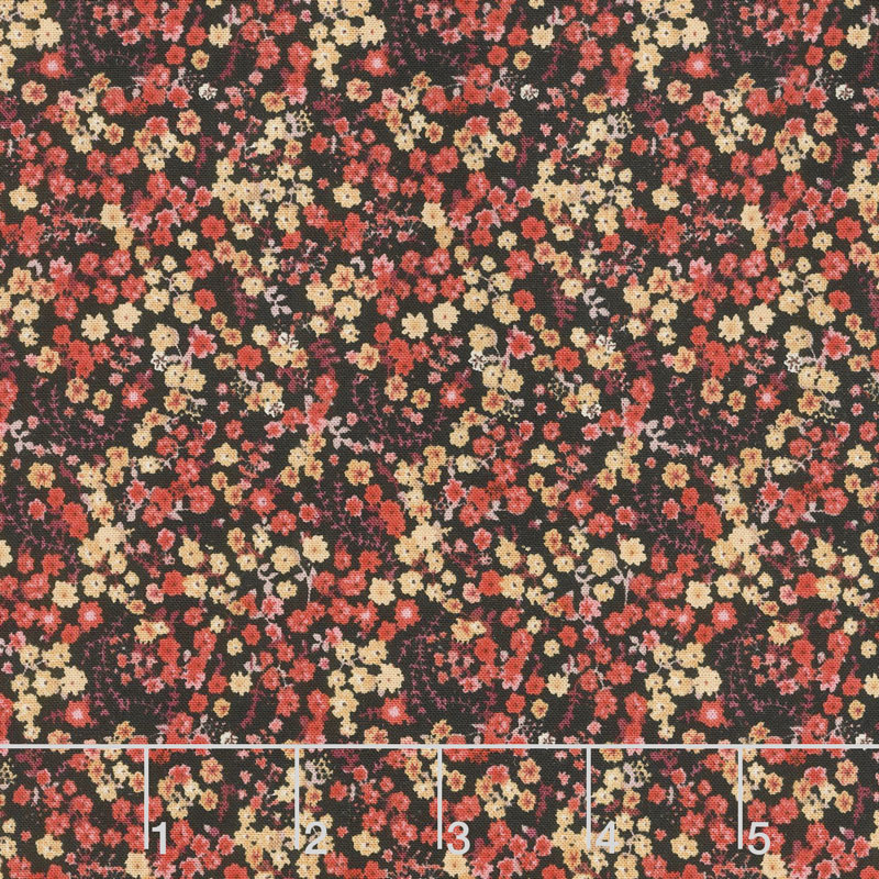 Garden Delights III - Petite Posies Red Yardage