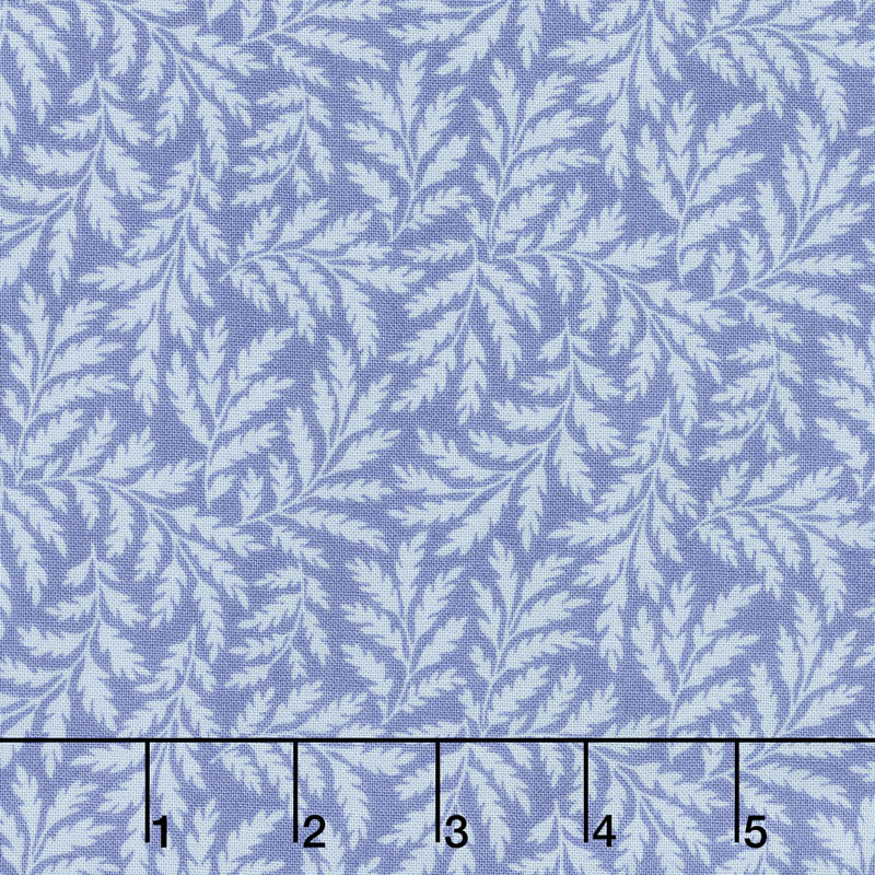 Hat Box - Leaves Blue Yardage