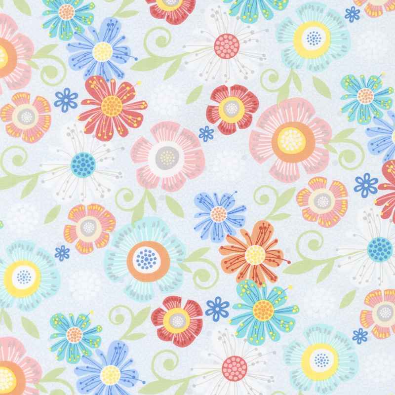 Home Grown - Floral Gray Yardage