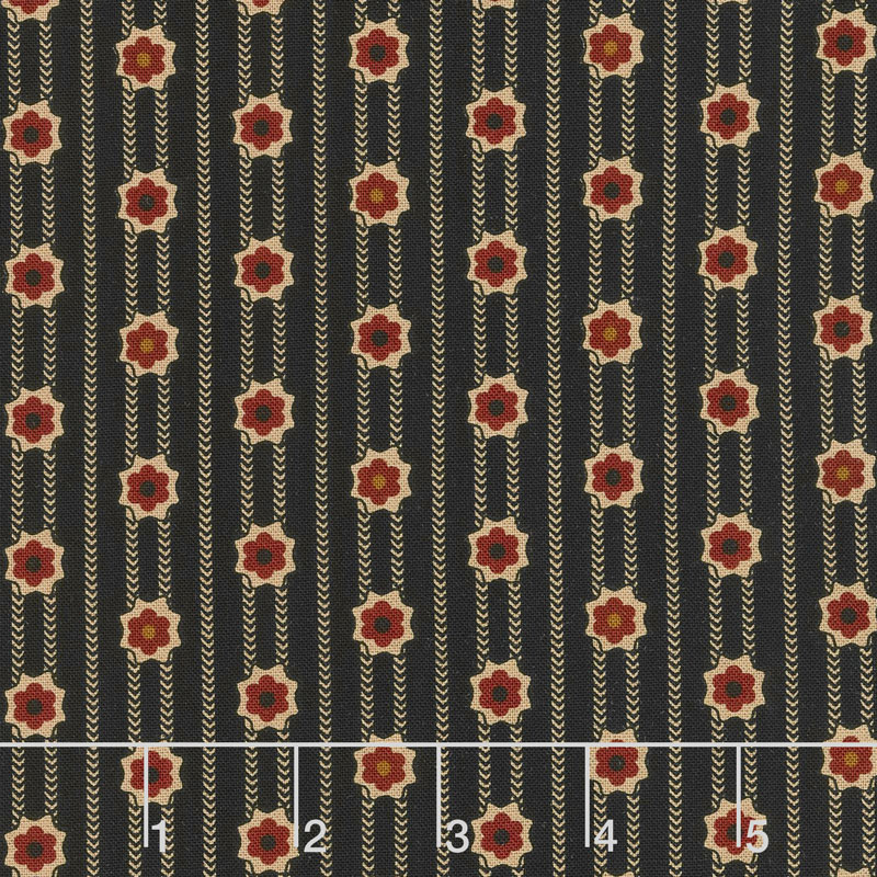 Shelbyville - Chevron Stripe Indigo Yardage