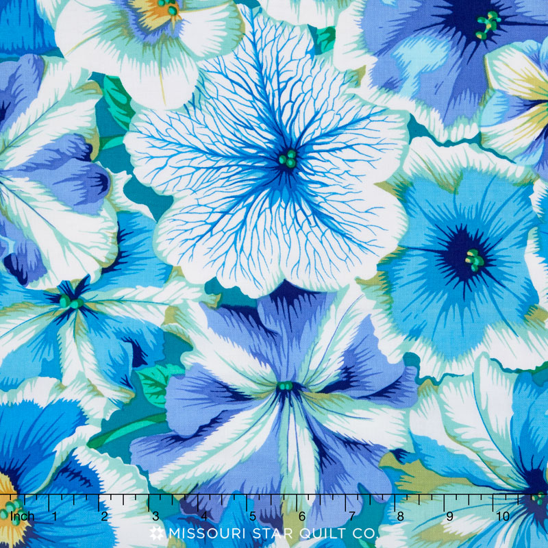 Kaffe Fassett Cool Collective - Petunias Delft Yardage