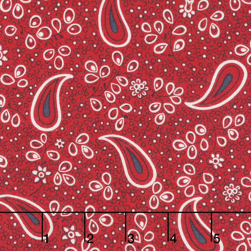 Barnyard Babies - Bandana Red Yardage