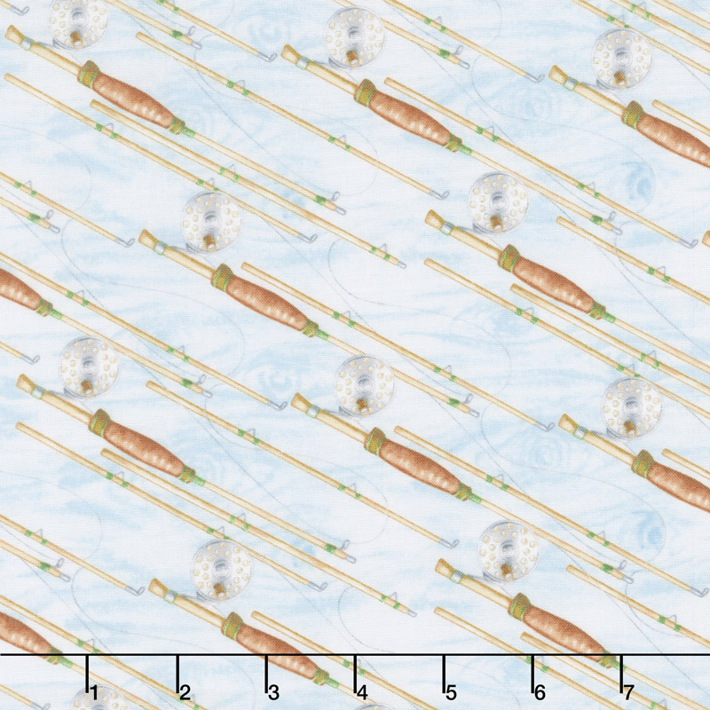 Gone Fishin' - Fishing Rods Aqua Yardage