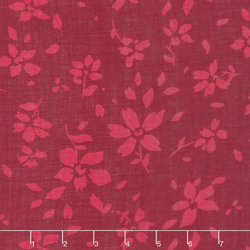 Bazaar Rayon Batiks - Flowers Magenta Yardage