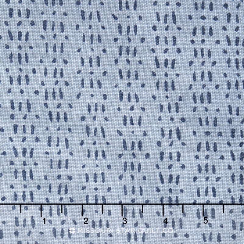 River Journey - Dash Dot Sky Blue Waters Yardage