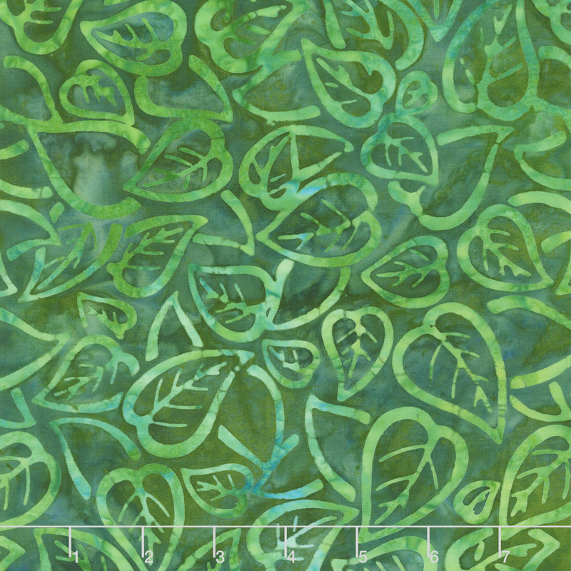 Artisan Batiks - Color Source 8 - Scattered Leaves Forest Yardage