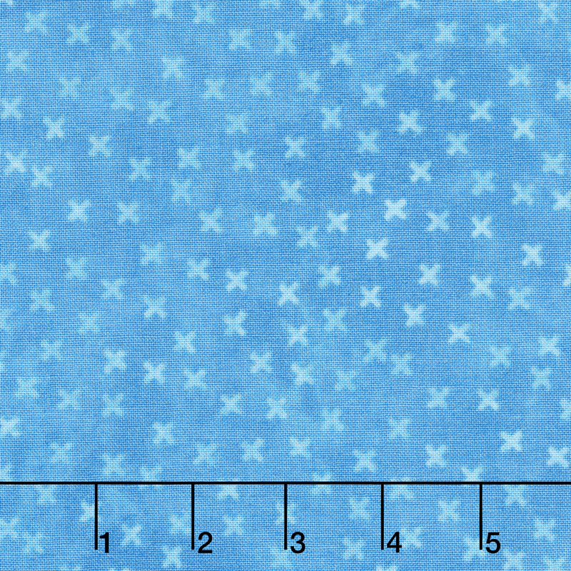 X's and O's - Rainforest Little Kisses Turquoise Yardage