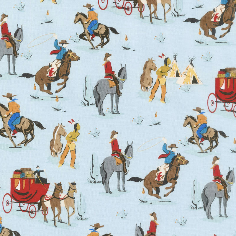 Cowboy Country - Main Blue Yardage