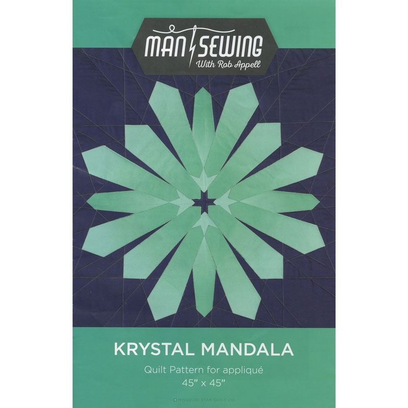 Man Sewing Krystal Mandala Pattern