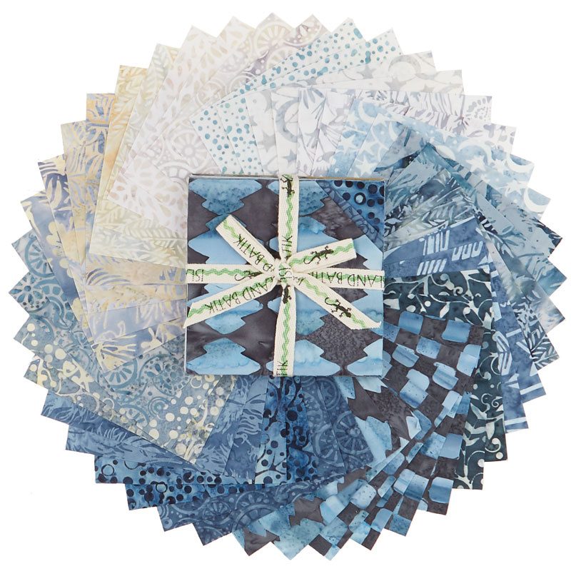 Faded Blue Jeans Batiks Stamps