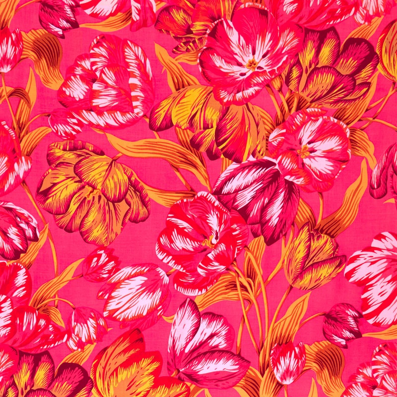 Kaffe Collective Spring 2017 - Sunshine Tulip Extravaganza Pink Yardage