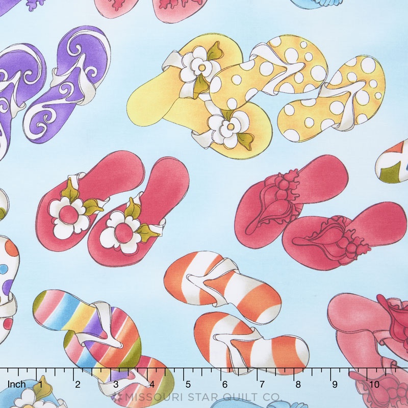 Lazy Beach - Lazy Flops Blue Yardage