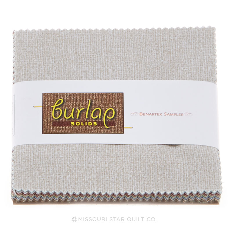 Burlap Solids Charm Pack