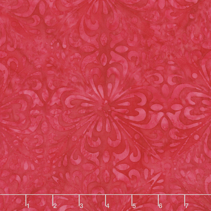 Cherry Sweet Batiks - Fancy Tiles Red Yardage