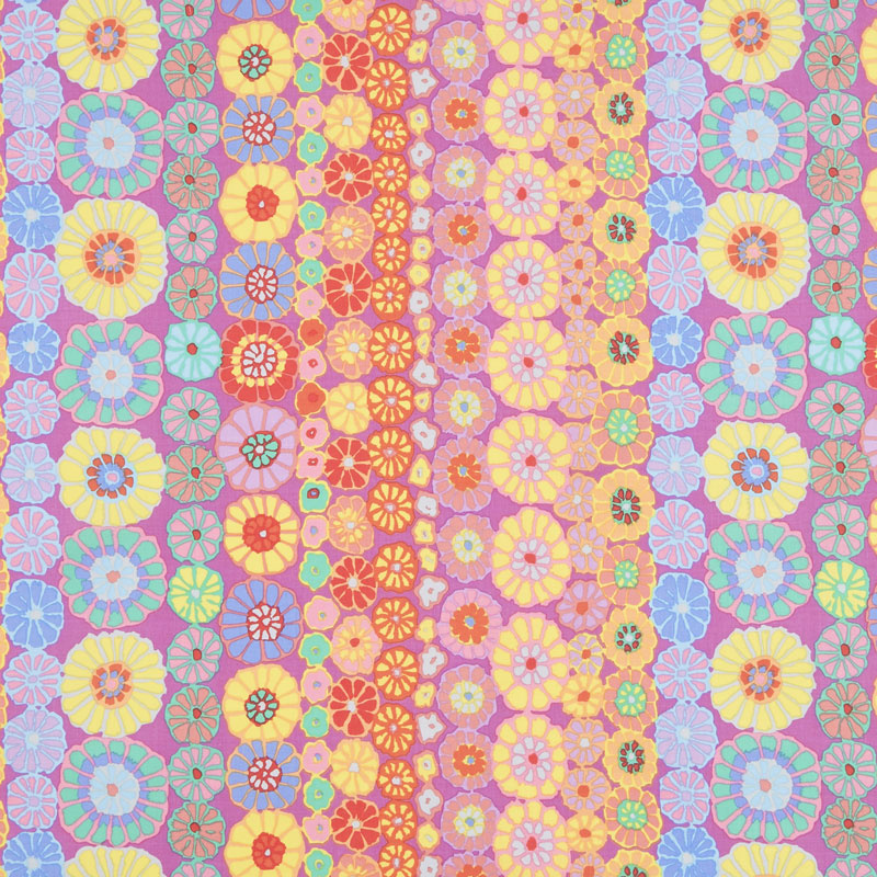 Kaffe Fassett Collective Fall 2018 - Day Row Flowers Pink Yardage