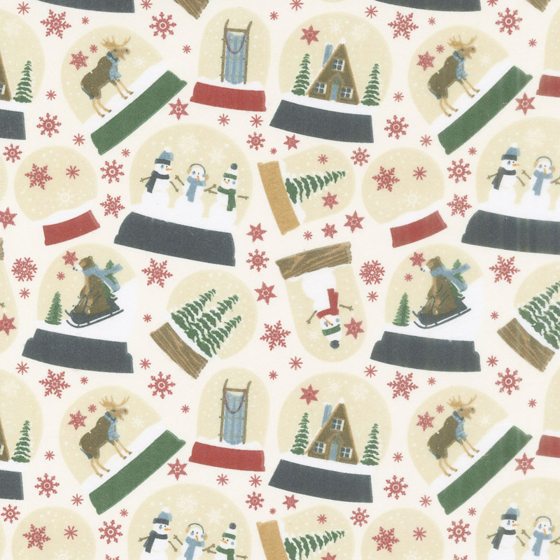 Designer Flannel - Let It Snow Main Cream Yardage
