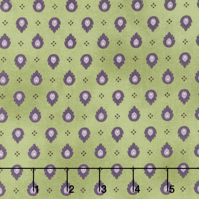 Aubergine - Foulard Green Yardage