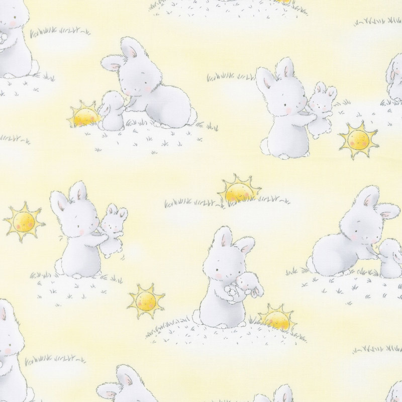 Little Star - Bunnies and Little Ones with Sunshine Yellow Yardage