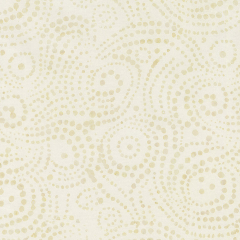 Cream of the Crop Batiks - Swirly Dots Tan Yardage