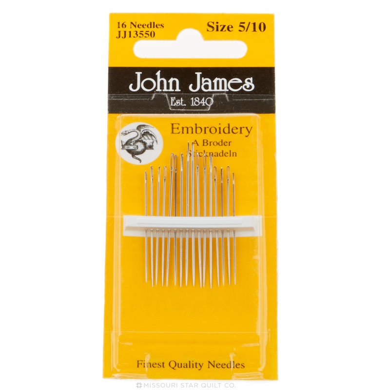 Embroidery / Crewel Needles - Assorted Sizes 5/10 (16 ct)