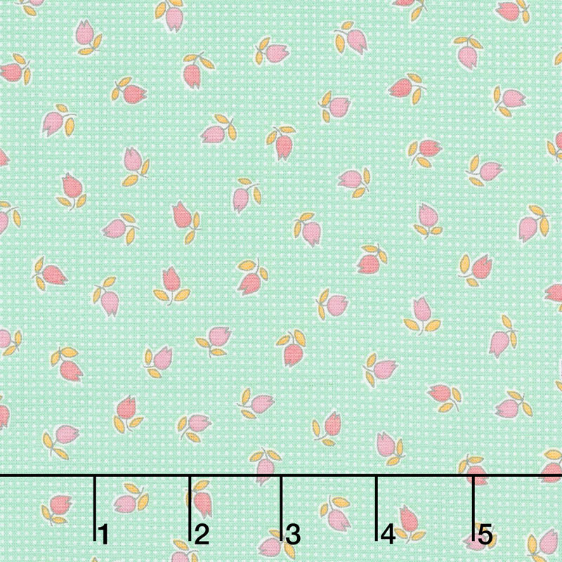 Penny's Dollhouse 2 - Petunia Aloe Yardage