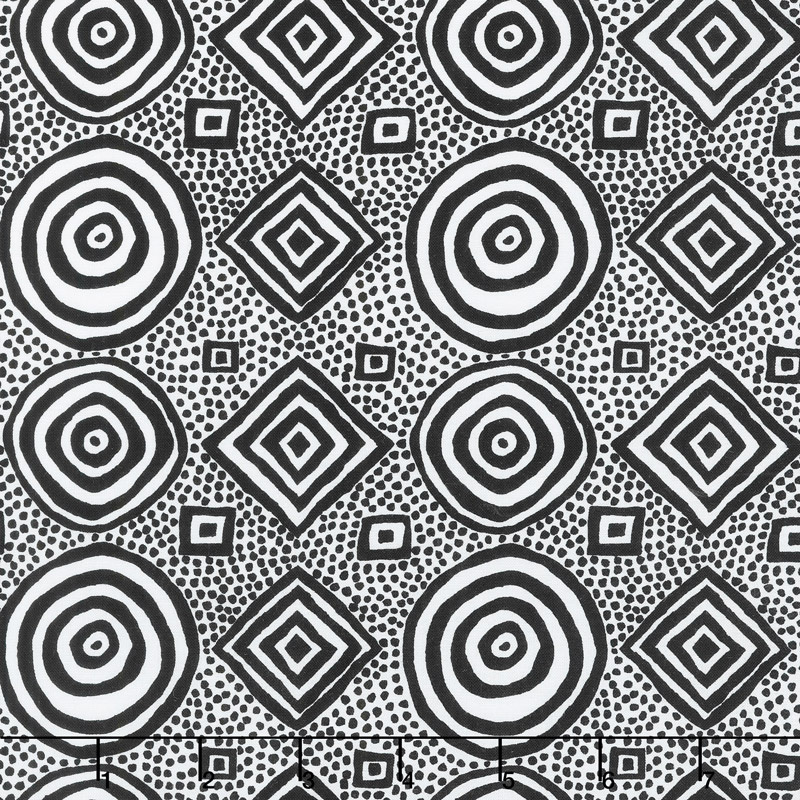 Kaffe Fassett Collective Spring 2018 - Good Vibrations White Yardage