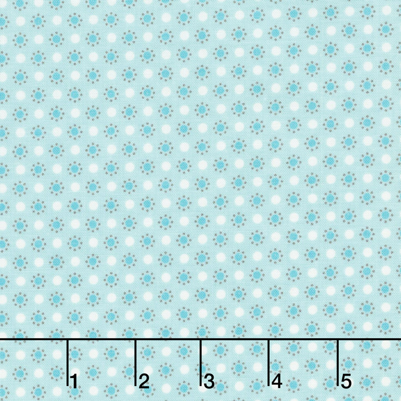 Autumn Love - Polka Dots Blue Yardage