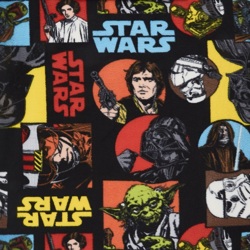 Fleece Licensed - Star Wars Cartoon Characters Multi Yardage