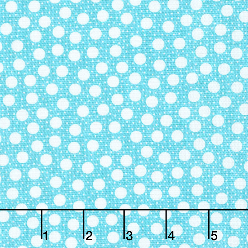 Confetti - Dots On Dots Turquoise Yardage