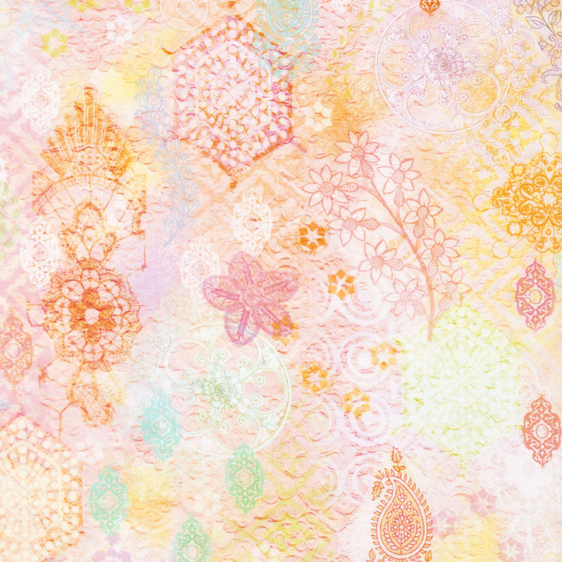 Arabesque - Lacery Jasmine Digitally Printed Yardage